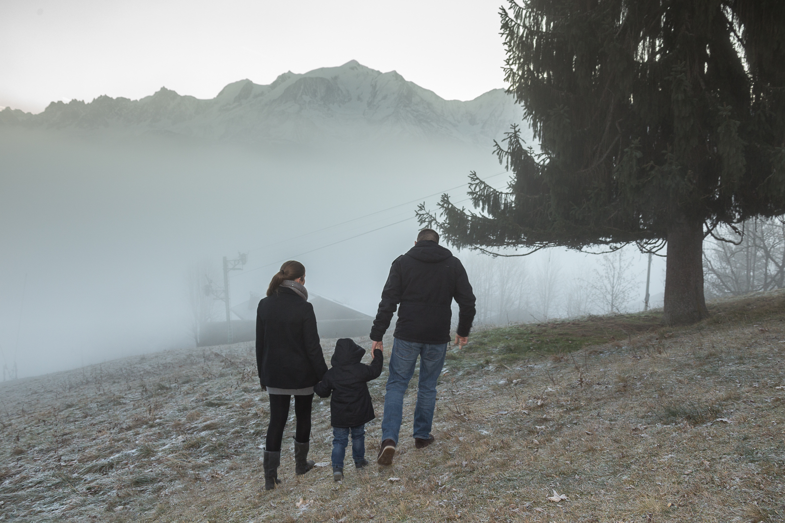 Le Mont Blanc sort des nuages à Cordon