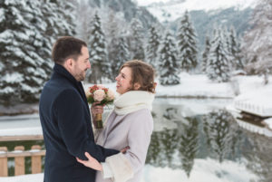 photo mariage hiver en montagne